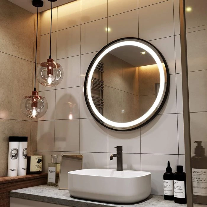 Wooden Bathroom Mirror